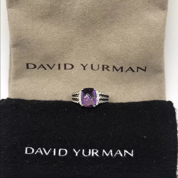 David Yurman Jewelry - David Yurman Petite Wheaton Ring Amethyst &Diamond